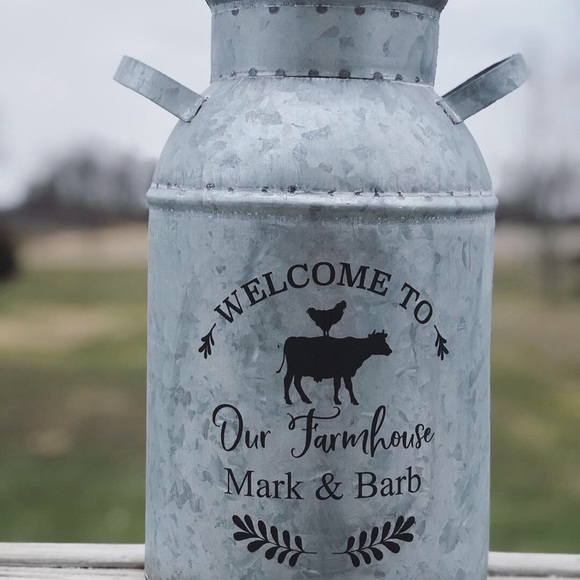 Rare Unique Vintage Style Galvanized Milk Can With American Flag 8.75” X… - Picture 11 of 13